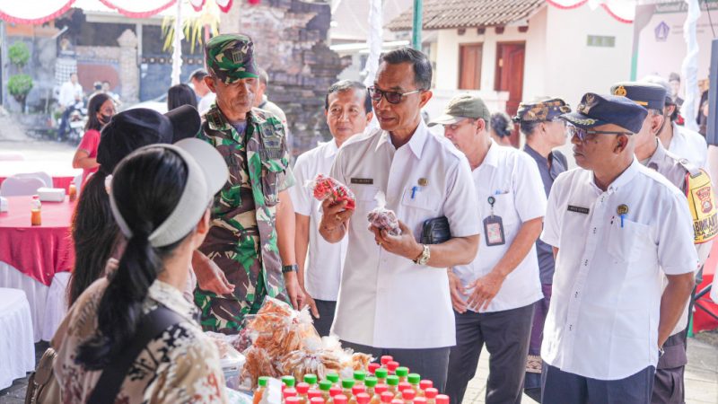 Jelang Hari Raya Galungan, Diperpa Badung Gelar Gerakan Pangan Murah di Desa Jagapati