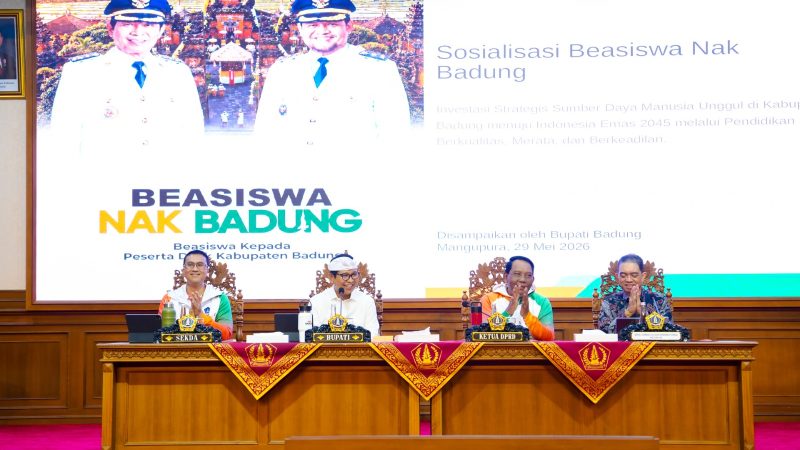 Bupati Adi Arnawa Pimpin Sosialisasi Program Beasiswa ‘Nak Badung’ Tahun 2026